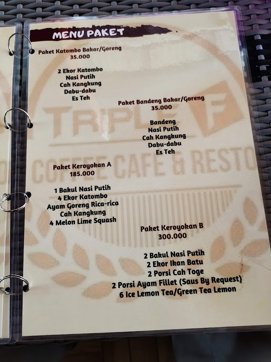 Menu Triple F Coffee Cafee & Resto-7